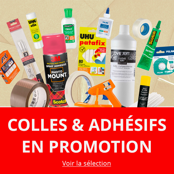 Les colles et adhésifs en promotion !